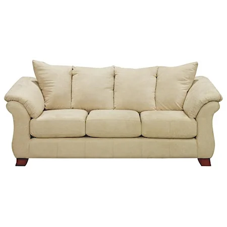 Contemporary Sofa with Flared Pillow Arms